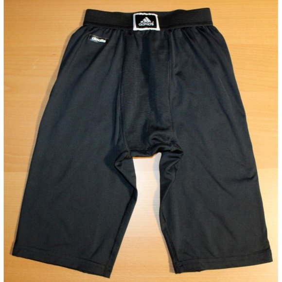 Mens adidas Climalite Padded Baseball Slider Shorts Small Black Cup Holder - Picture 1 of 3
